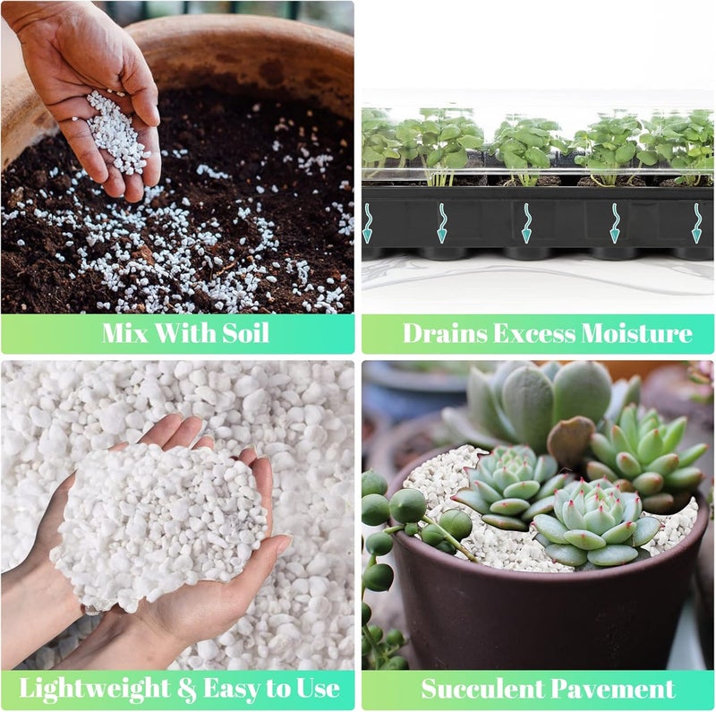 Legigo 8 Quarts Organic Horticultural Perlite for Plants Indoor- Natural Horticultural Soil Additive Conditioner Mix for Improves Drainage, Ventilation and Root Growth - Image 5